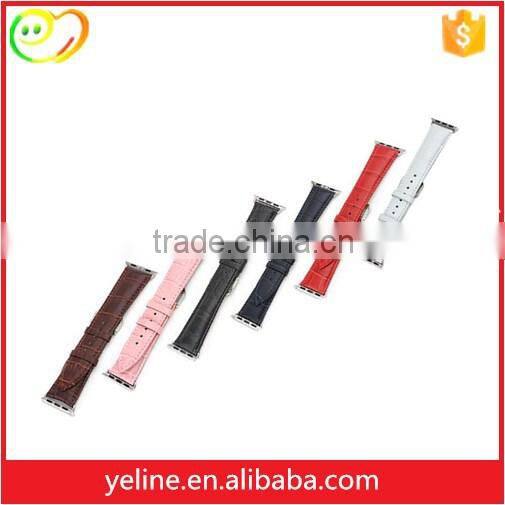 Boy's style custom cow leather wrist band for apple watch