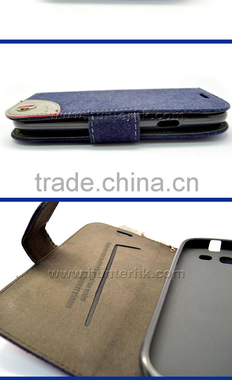 Hot Sale Jean Material For SamsungS3 Wallet Case