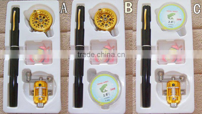 Pen Size Case Mini Portable Pocket Fishing Rod & Reel Set
