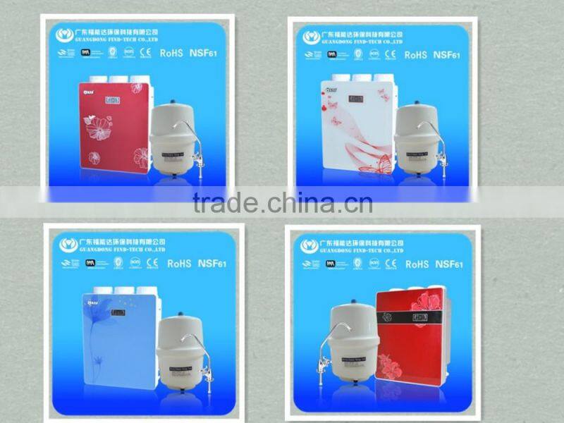 Wall hanging 5 stage reverse osmosis water purifier filter with LED display domestic price