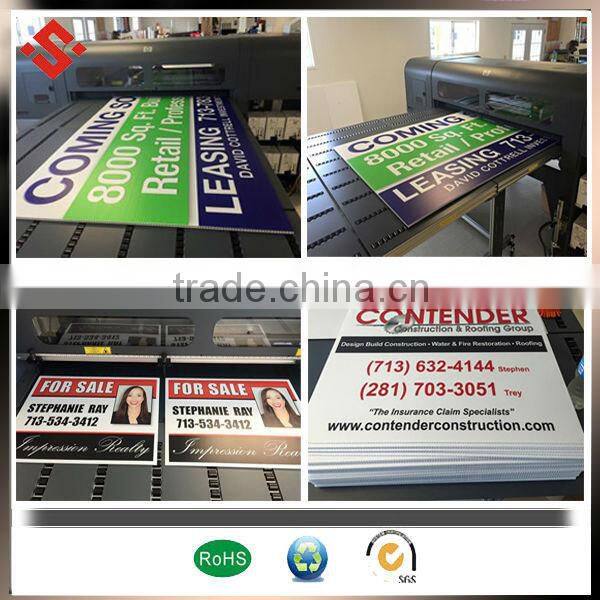 pp coroplast sheet silkscreen custom sign board 4mm thick 750gsm pp board
