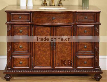 The latest design waterproof wooden bathroom vanity cabinet (YSG-115)