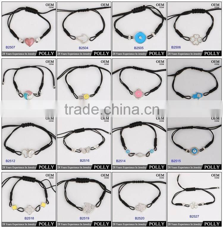 Lovely cute 925 sterling silver fabric bracelet shell women bracelet