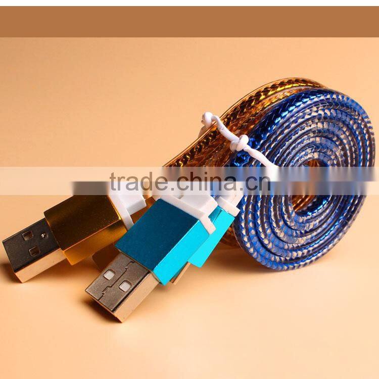 lighting micro usb cable, 1m Colorful 2in1 Usb Data Cable for iphone, for android phone