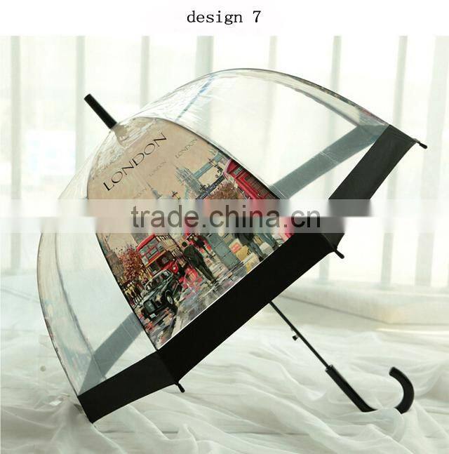 Fashion pvc transparent sex beautiful girl picture umbrella