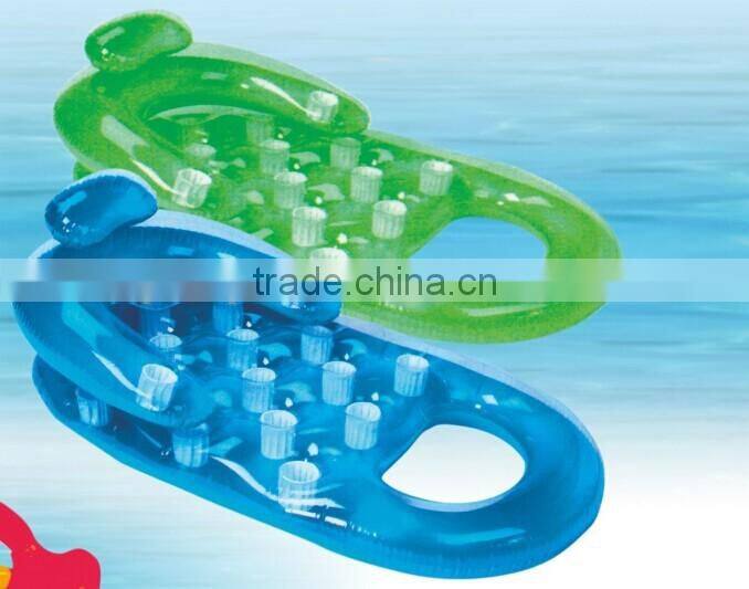 18 pocket lounge , inflatable air water lounge with pillow