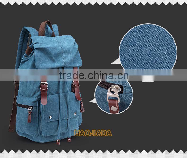 Large capacity outdoor leisure waterproof functional rucksack canvas