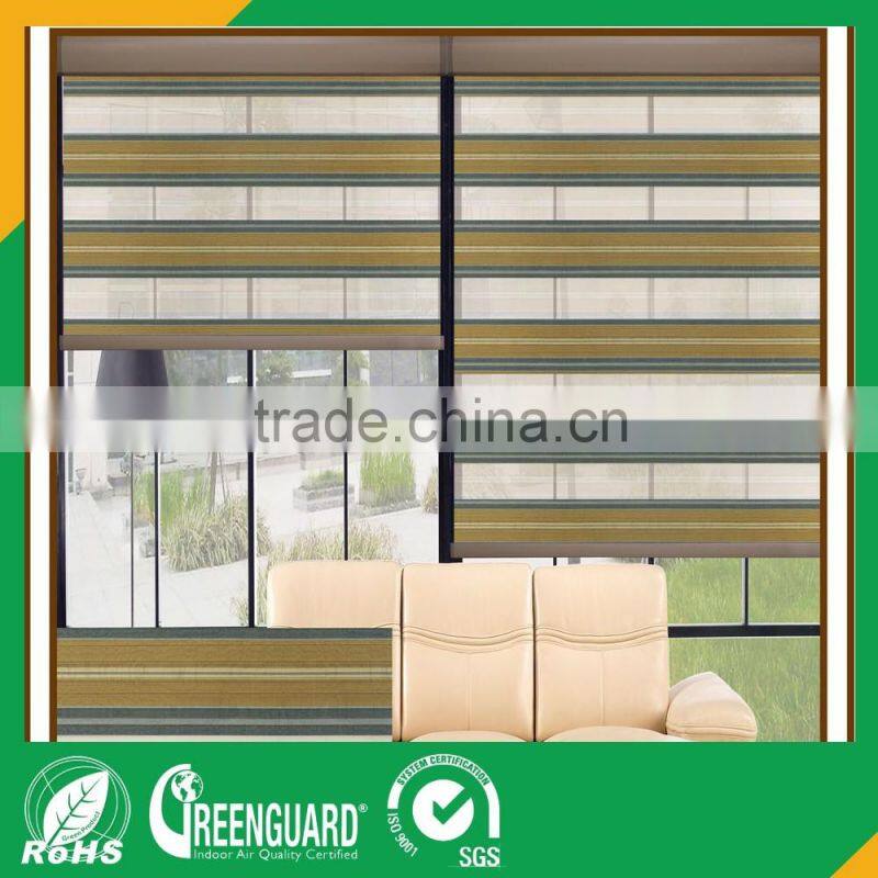 polyester fabric sun shading roller blind and shades zebra folded blinds