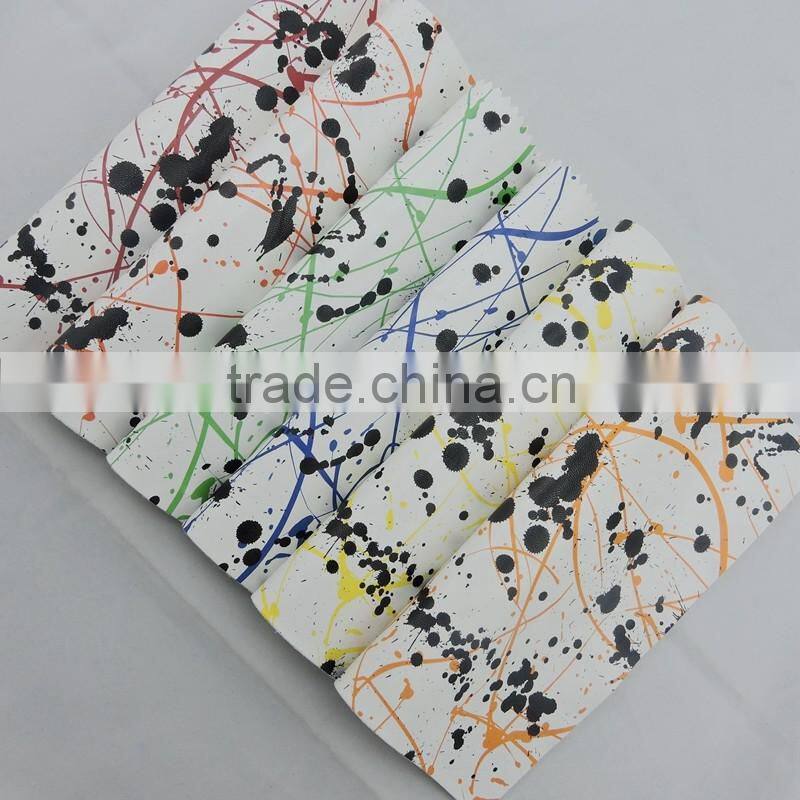 54" 0.8mm Thickness emboss the printing synthetic leather fabric