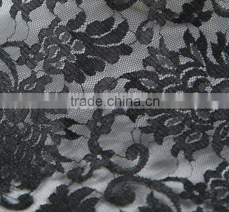 wholesale cheap black 100 poly voile lace dress making fabric for sexy grown dress