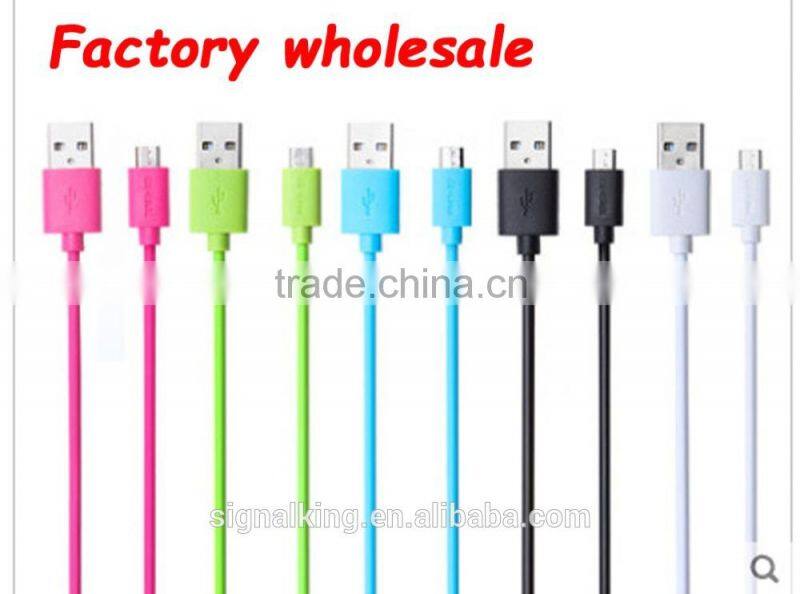 Factory Wholesales UL Certified Colorful Micro USB Cable Wires And Cables Electrics USB Charger Cable For Smart Phone 50CM