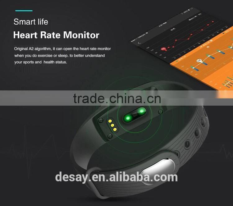 Desay Wholesale Vibration Heart Rate Bluetooh Smart Watch Bracelet DS-B510 iOS 7.1 + Android 4.3 +