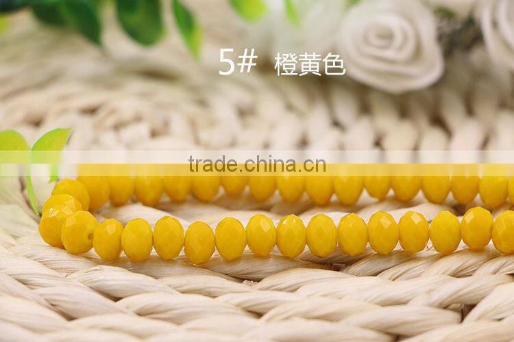 Solid Blue 2mm to 12mm AAA Quality Wholesales Price Loose Jade Crystal Facted Roundelles Glass Beads for Jewelry Cheapest