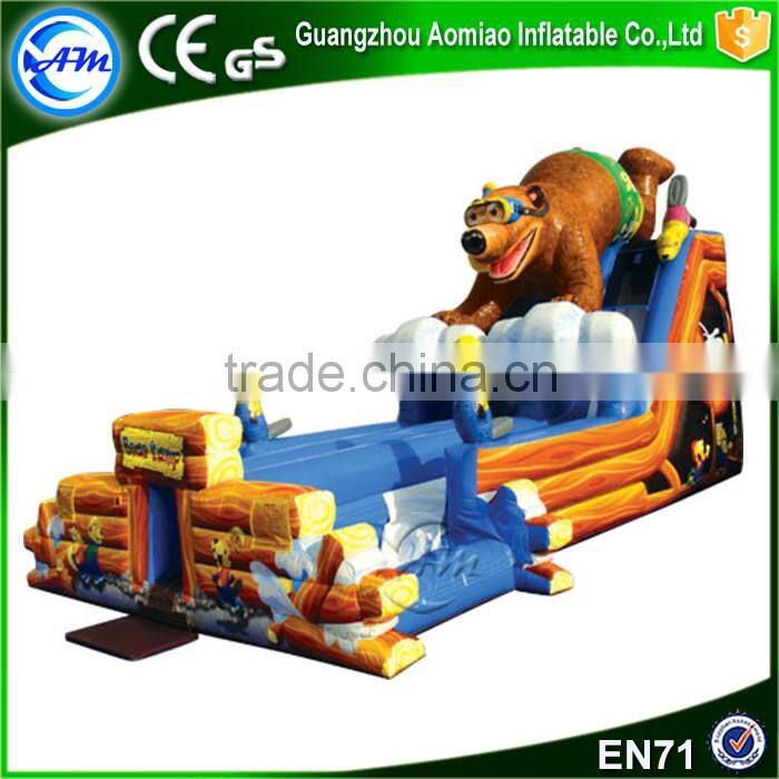 0.55mm PVC giant inflatable floating water slide,used water park slide