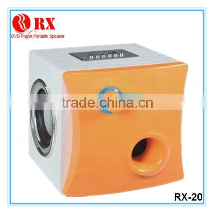 Mini Speaker RX-20 for ipone,ipod, PSP,MP3,MP4,nokia,blackbarry, laptop, PC computer with USB/FM/'SD