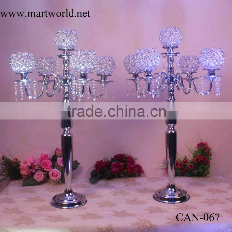 Romantic crystal wedding centerpiece candelabra centerpiece wedding table centerpieces for wedding&party decoration(CAN-067)