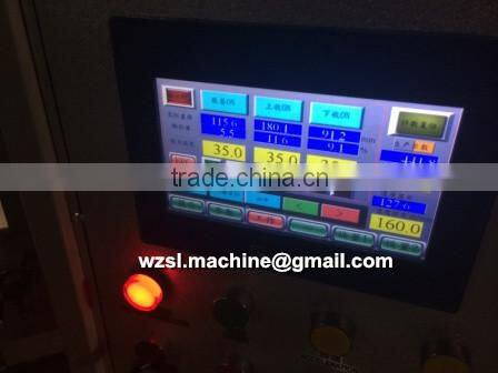 WFQ-1100B PLC control 3 motor high speed horizontal type plastic film roll slitting and rewinder machine