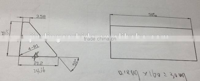 tungsten carbide cutter scraper for cutting machine