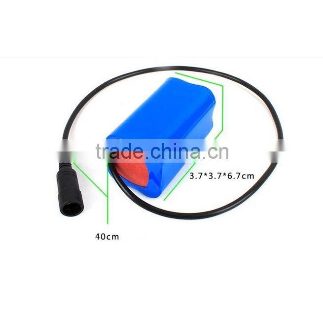 7.4V/4000mAh 18650 li ion rechargeable battery for head lamp, front light, LED lighting