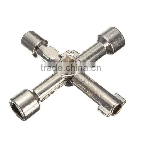 4 Way Cross Key Wrench Spanner for Electric Gas Cupboard Meter Box Radiator AR-102