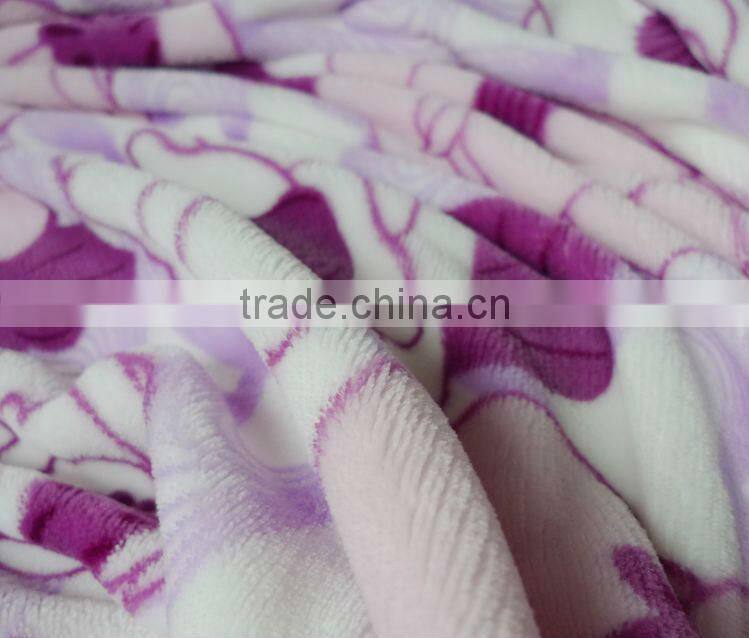 100%Polyester Printed Coral Fleece/Flannel Fleece Blanket