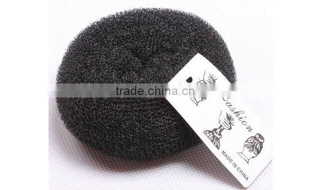 >>Hot selling fashionable girls black hair small bun donut/