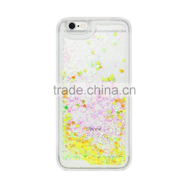 Bling Sparkle Glitter Heart Liquid Quicksand TPU Phone Case For iPhone 6s 6 Plus