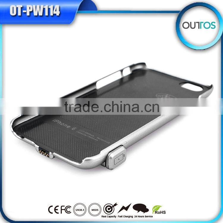 Portable 2000mah power bank case for iphone 6 plus