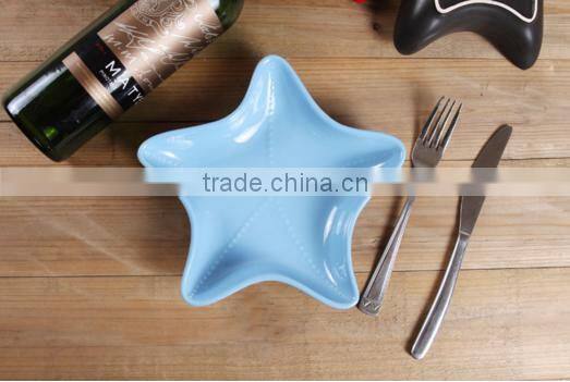 Lovely Fashion Candy Colors Sea Star Glaze Ceramic Bowl #we6