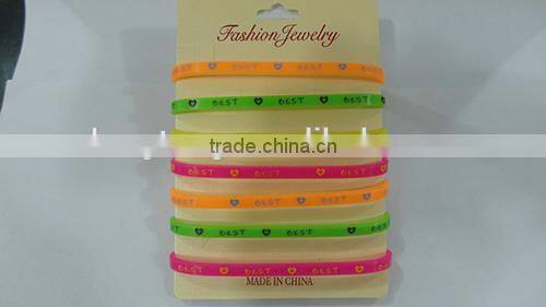 2014 best seller manufacture any of customized silicon bracelet in high quality and the cheapest price