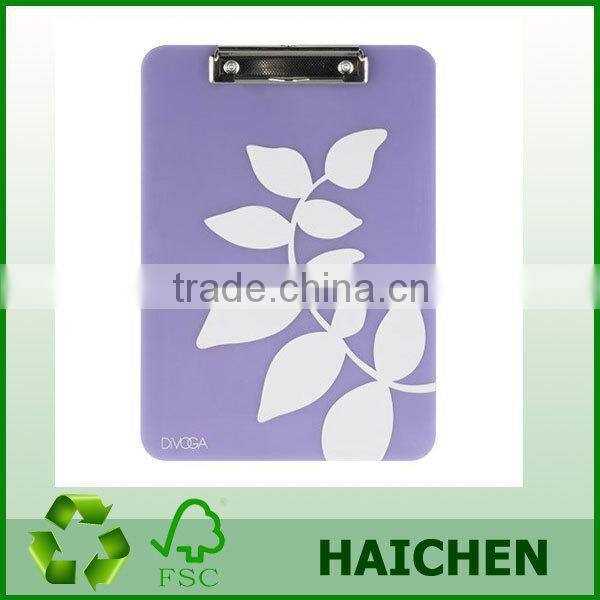 Pen Holder Clipboard, Letter Size, Low Profile Clip, Hardboard Single