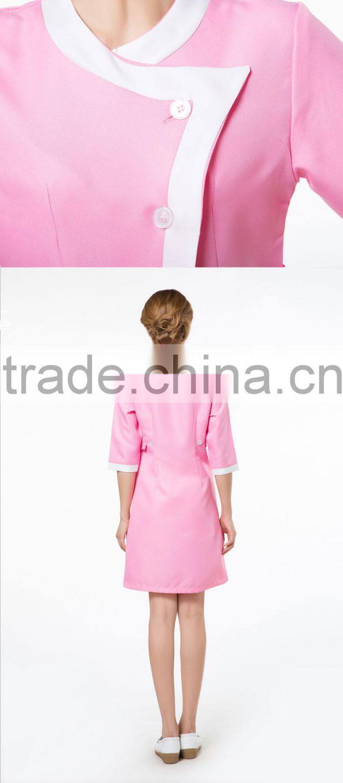 Wholesale Workwear Summer Pink Nurse Doctor Female Dress