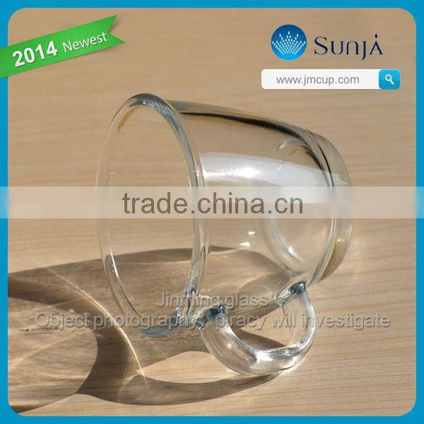 Espresso glass cups of coffee for bars custom cups clear glass mug with handle latte glass cups of coffee for bars