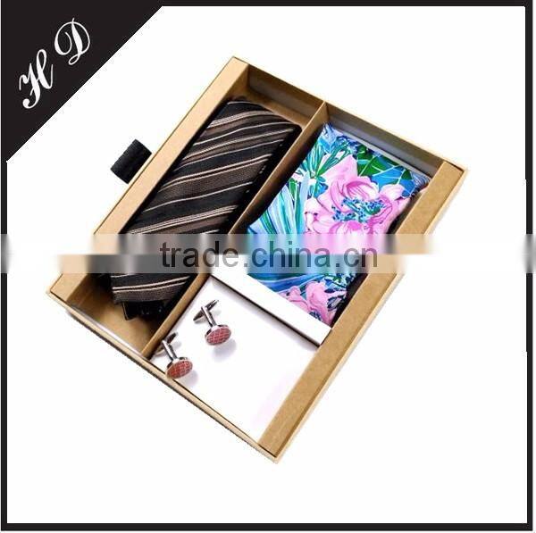 Tie Cufflink Pocket Square Set Gift Packing Box