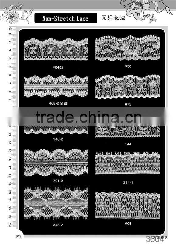 narrow nylon stretch lace trim