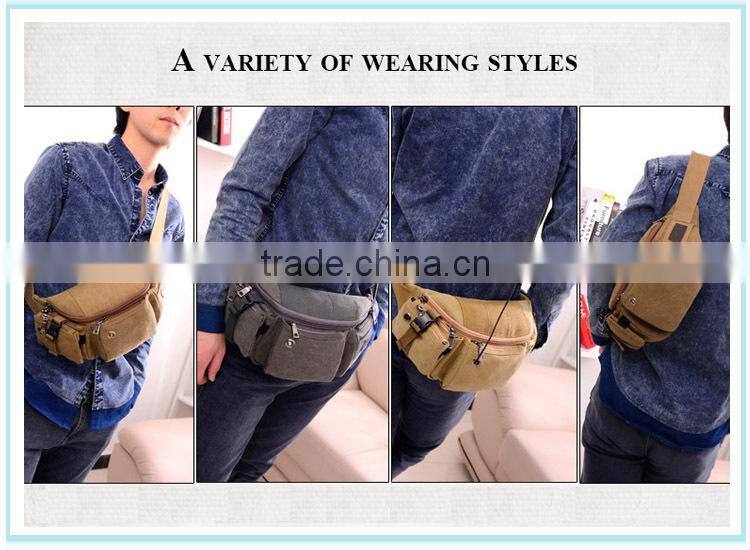 wholesale cheap vintage canvas bags cycling waist bag