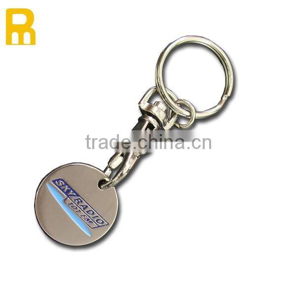 Cheap price shopping cart key chain trolley coin key chain