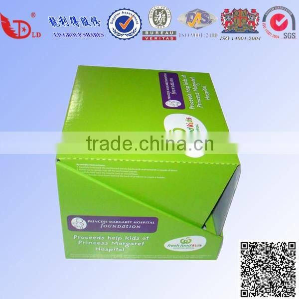 Glossy lamination white paper cardboard box with offset printing