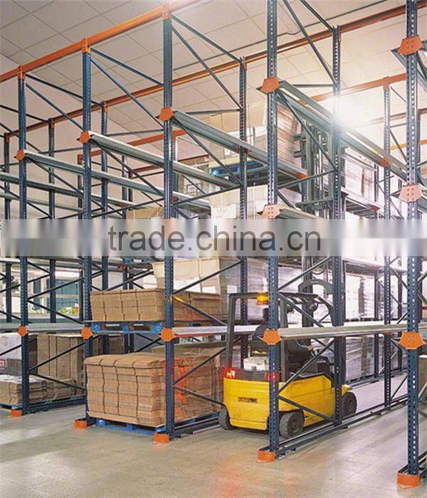 High Efficency warehouse Pallet Racking for forklift drive in