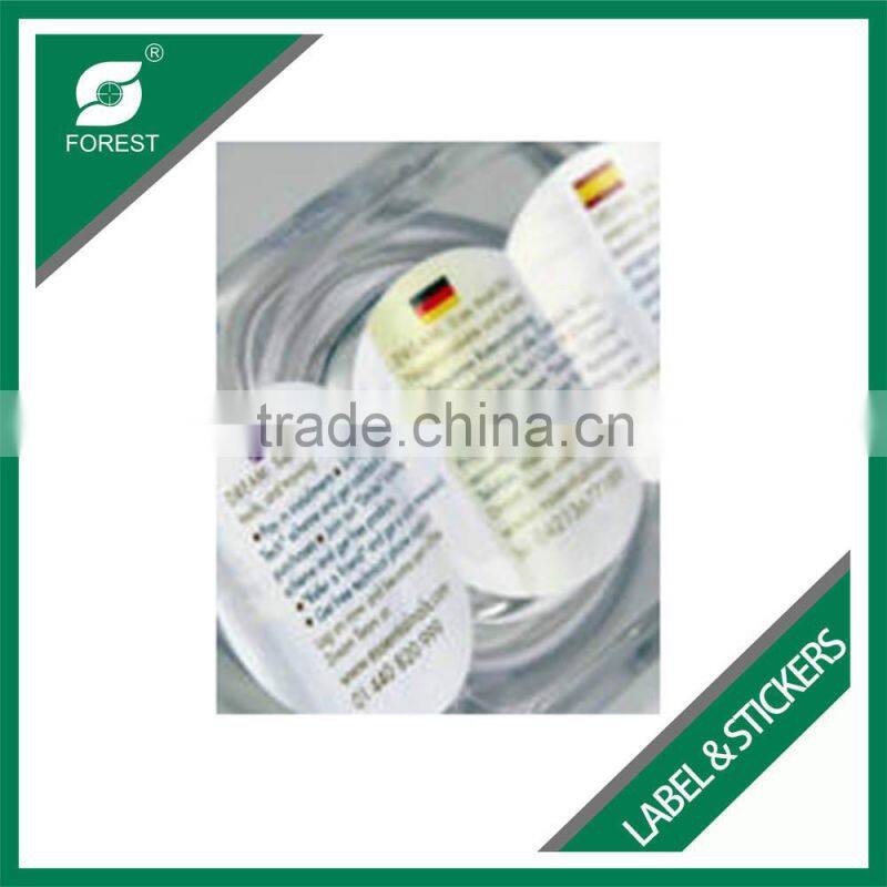 CHEAP PRICE CUSTOMIZED DOUBLE SIDED STICKERS FOR PILL BOTTLES