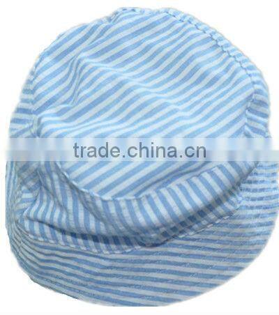 blue stripe fashion bucket hat