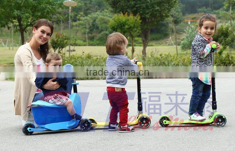 CE approval new 3 in 1 child scooter with seat &container for best toy