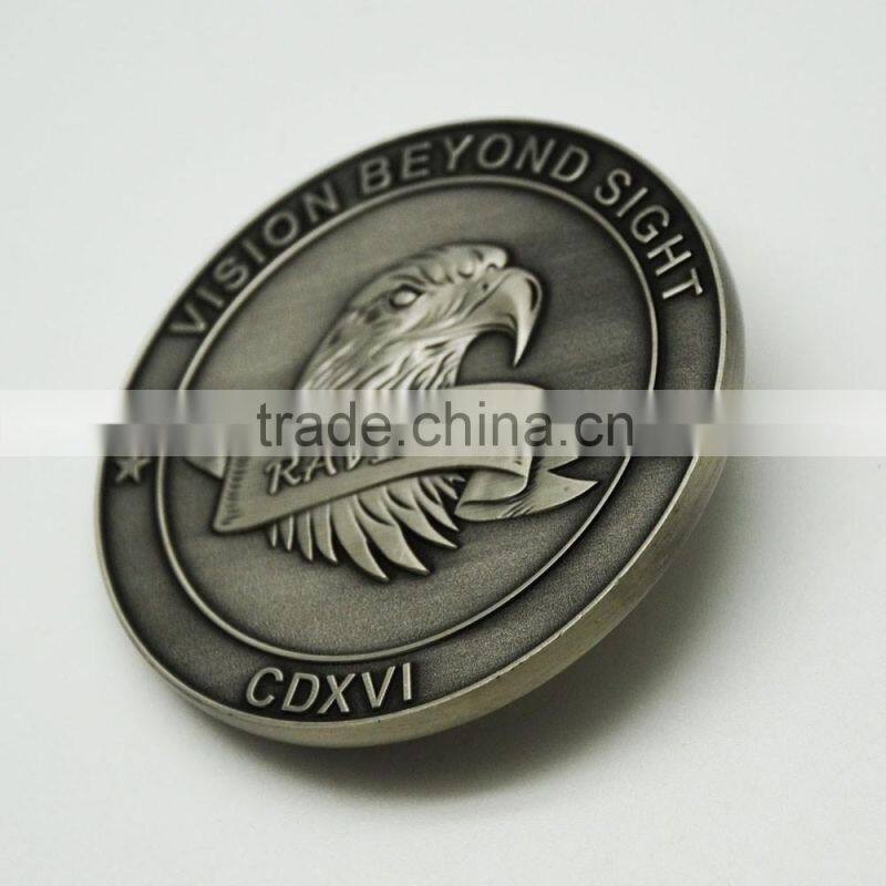 High quality custom antique nickel souvenir coin with eagle