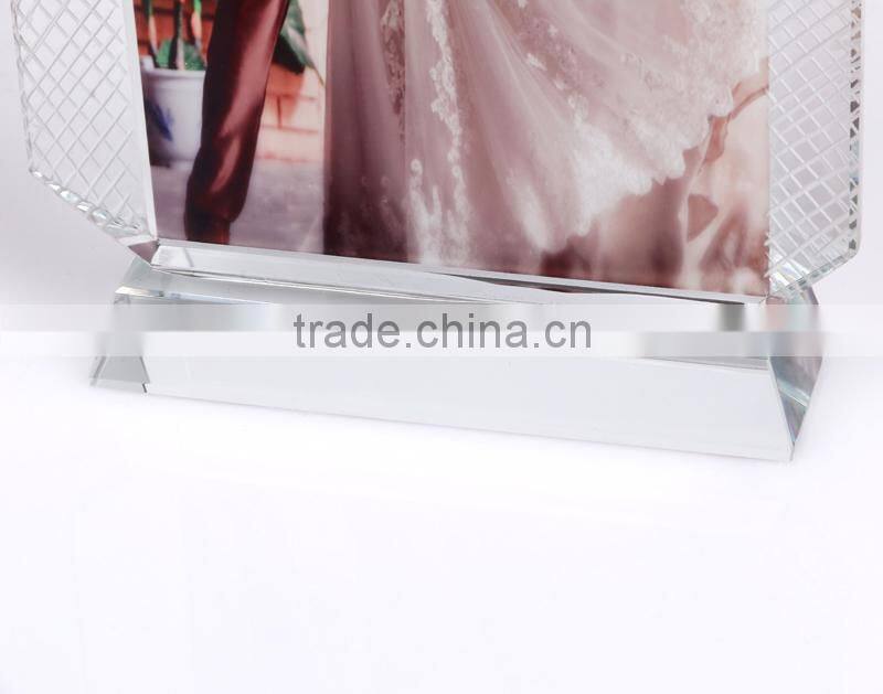 Sublimation crystal glass block can be print your own picture
