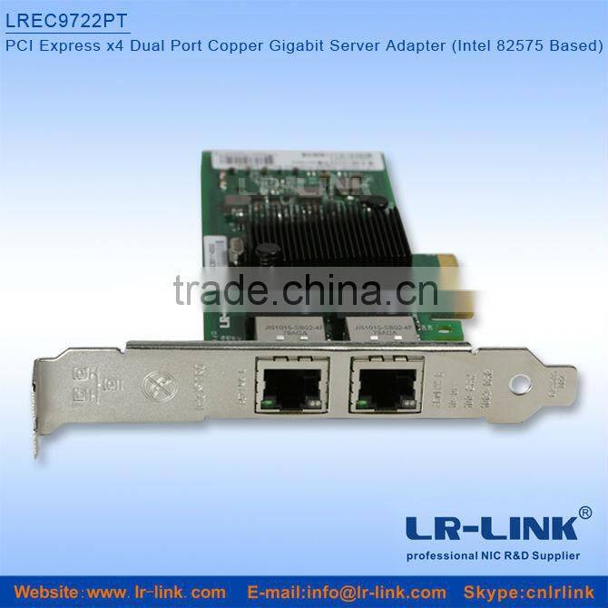 LR-LINK LREC9722PT Intel 82575 PCI-Ex4 10/100/1000Mbps Dual Port Server network Adapter NIC