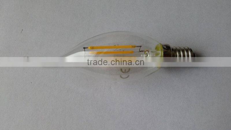 Full glass Dimmable e14 e12 4w led filament bulb