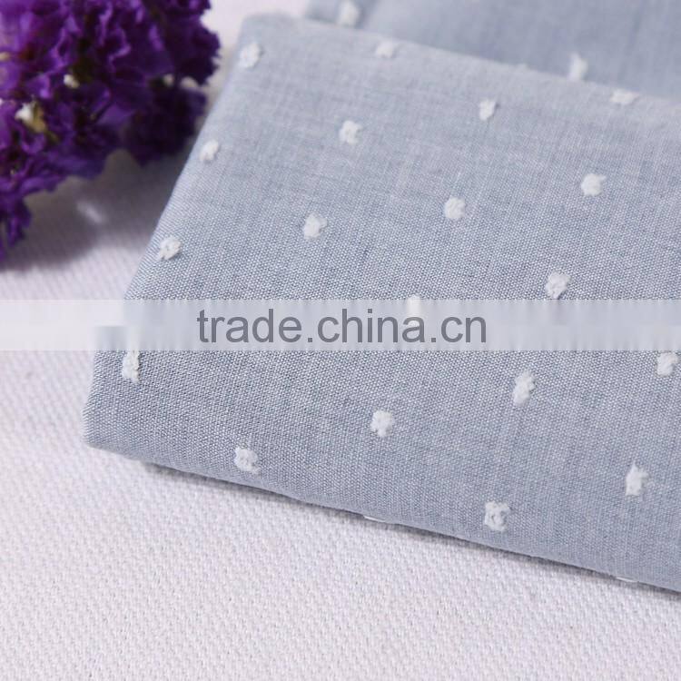 cotton poly swiss dot fabric jacquard fabric for dresses polyester cotton blend fabric