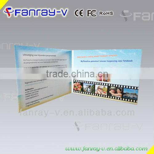 2014 Latest 2.8" TFT lcd video promotion brochure cards, 2.8" video greeting card