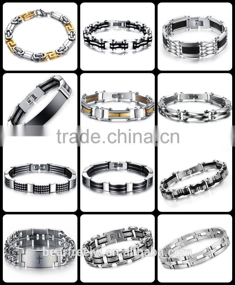 Mens Womens Stainless Steel ID Bracelet Engraved "Pride" for Gay & Lesbian Silicone Chain Black