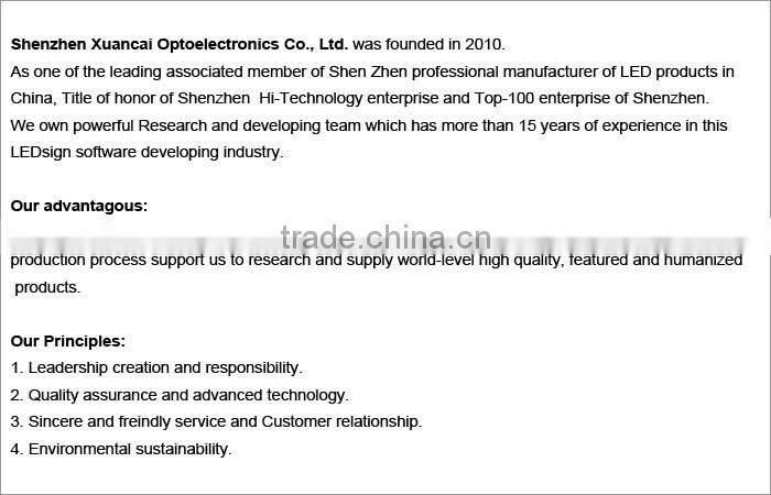 16X64 pixel led high clear SMD scrolling text multi-languages programmable led sign